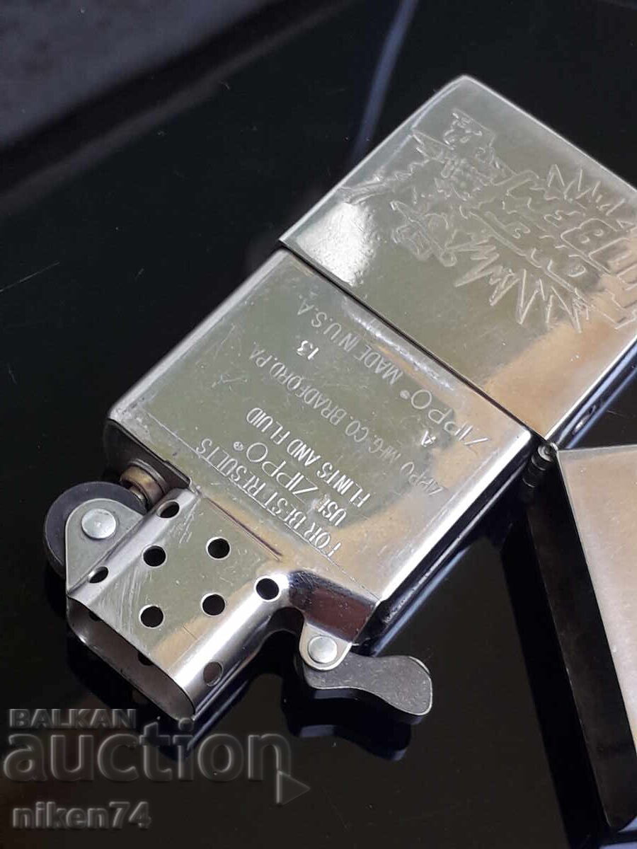 Παράδοση ΑΥΘΕΝΤΙΚΟΣ αναπτήρας "ZIPPO" με δερμάτινη θήκη ζώνης