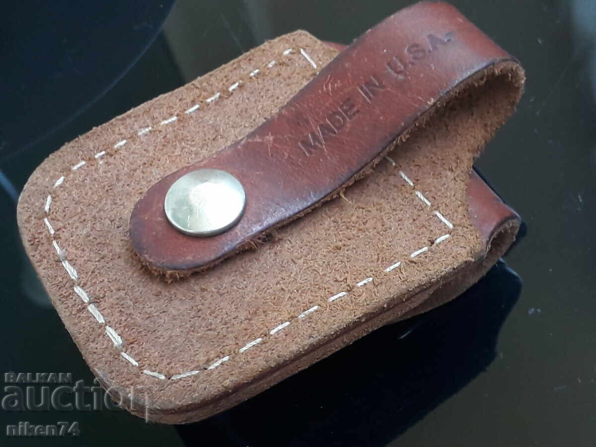 ΑΥΘΕΝΤΙΚΟΣ αναπτήρας "ZIPPO" με δερμάτινη θήκη ζώνης - 6