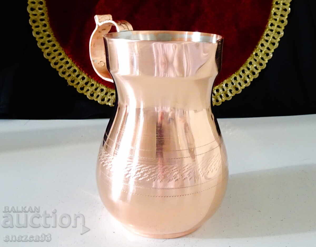 Copper pitcher, cezve, pure red copper with price € 19.00 | 37.16 BGN
