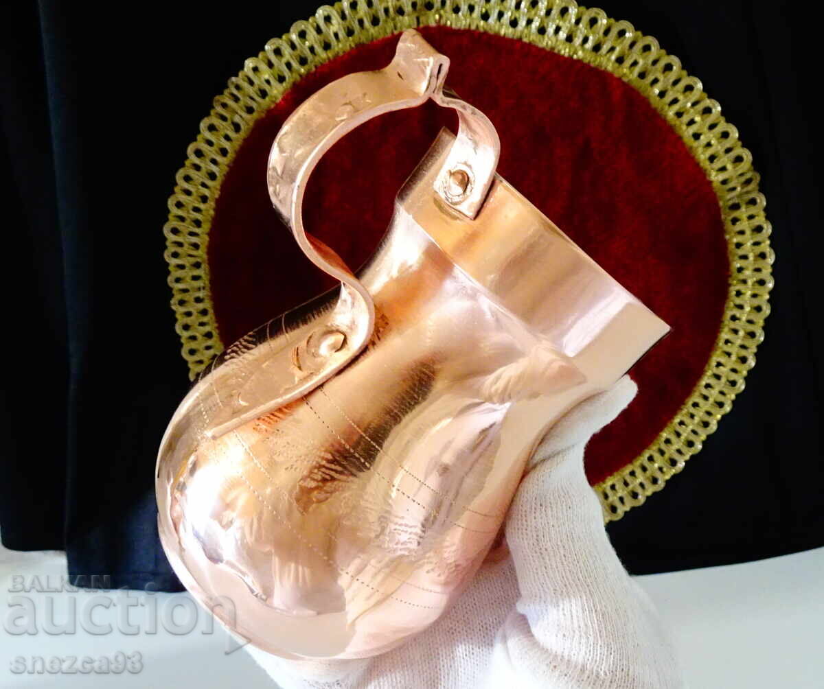 Copper pitcher, cezve, pure red copper - 5