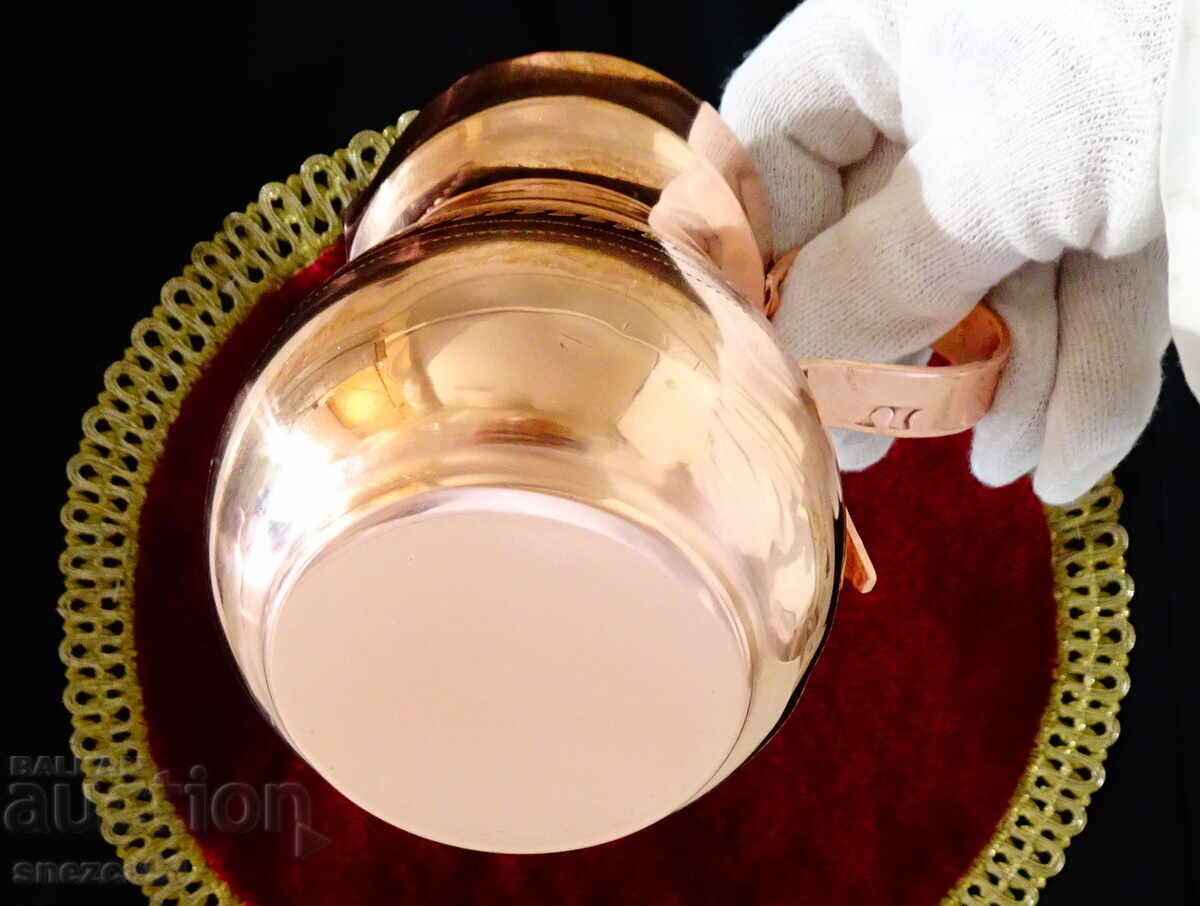Copper pitcher, cezve, pure red copper - 6