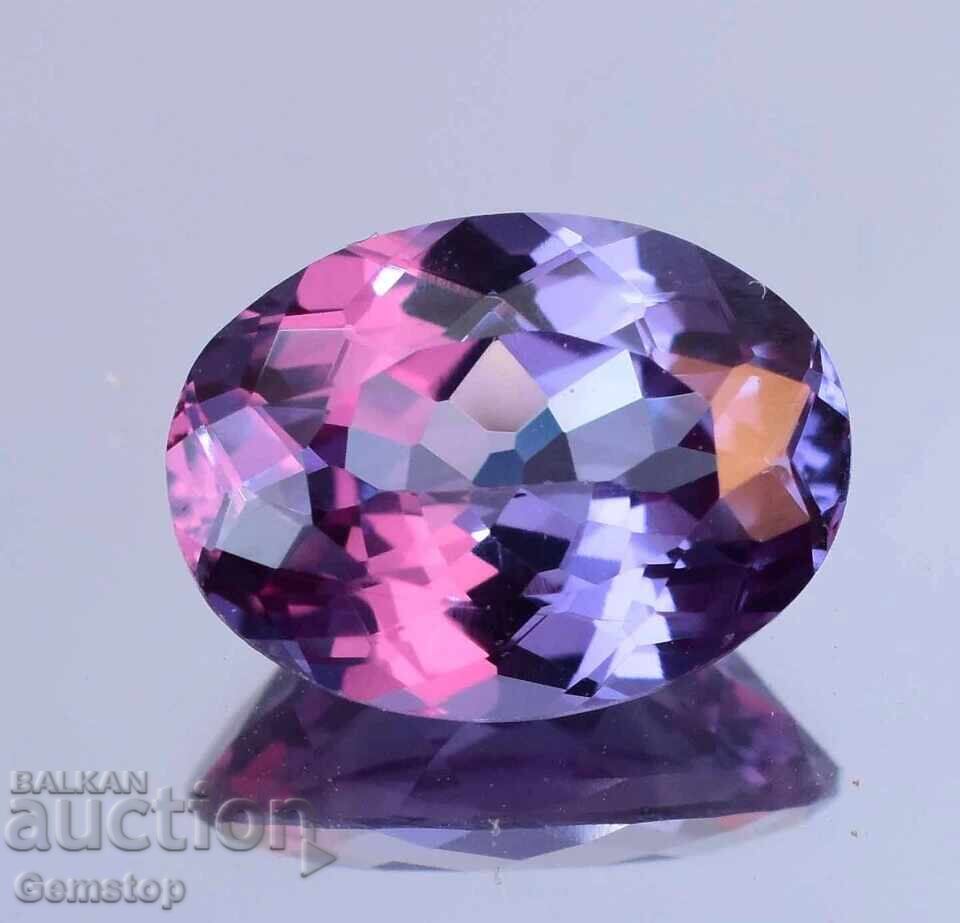 Livrarea Licitatie! 6.20 ct. alexandrit natural oval, cert. AGSL de la 1 leu!