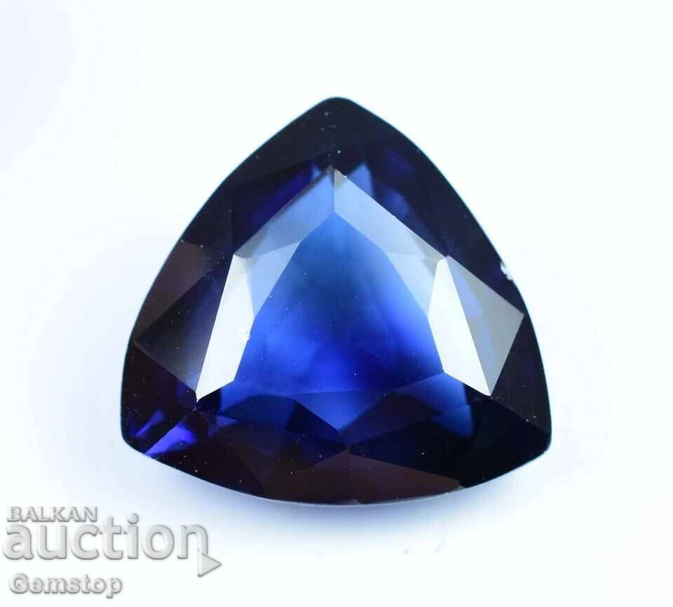 PREȚ DE START! 21.50 ct. safir natural tăietură trilion, Kashmir, de la 1 leu! cu preț € 0.11 | 0.22 BGN