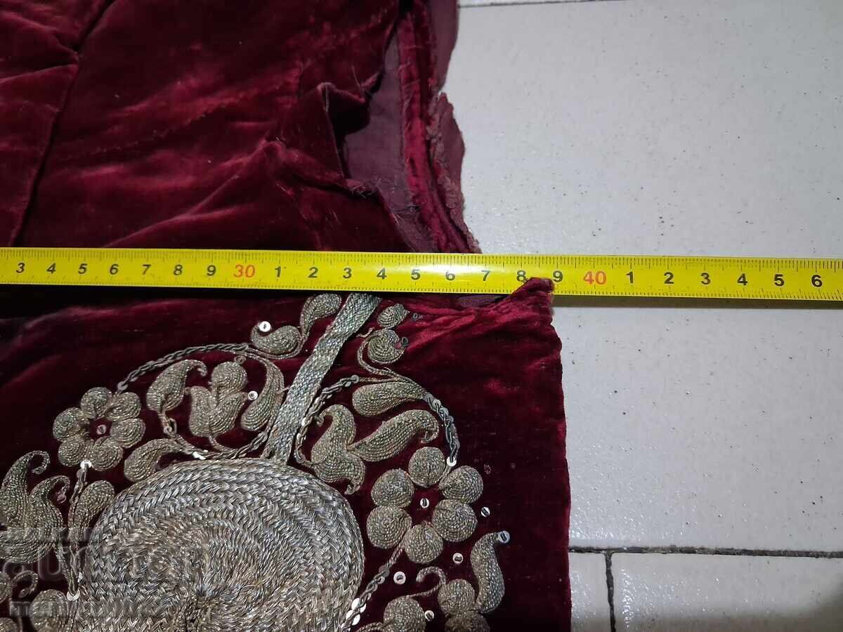 Livrarea Vestă otomană din catifea cu fir de argint, secolul al XIX-lea, ie, costum popular