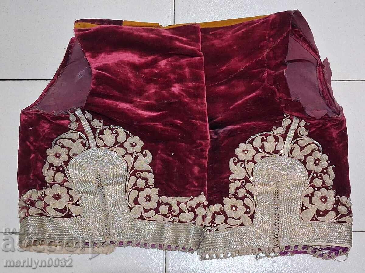 Vestă otomană din catifea cu fir de argint, secolul al XIX-lea, ie, costum popular