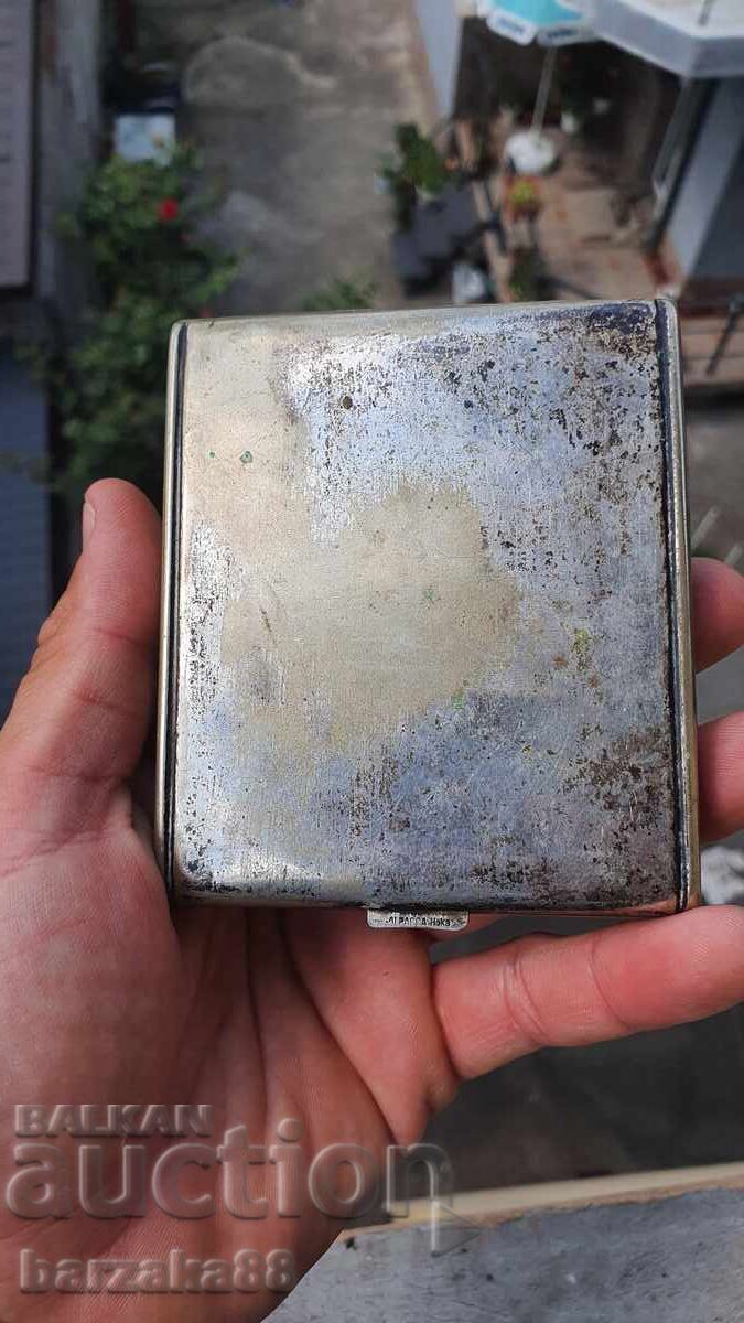Vintage silver-plated cigarette case 30s - 5