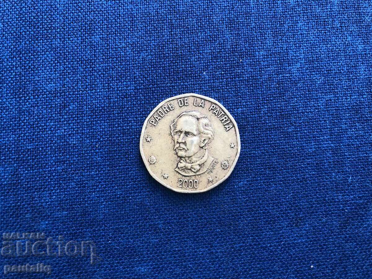 Licitație 1 peso Republica Dominicană 2000