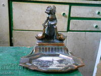 Antique bronze ashtray - France