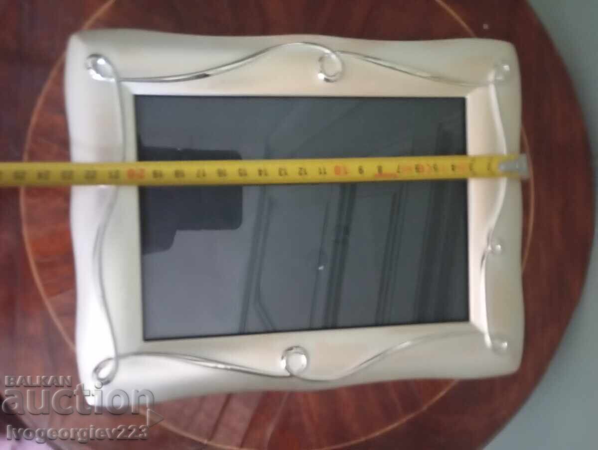 Licitație Ramă foto din metal argintat