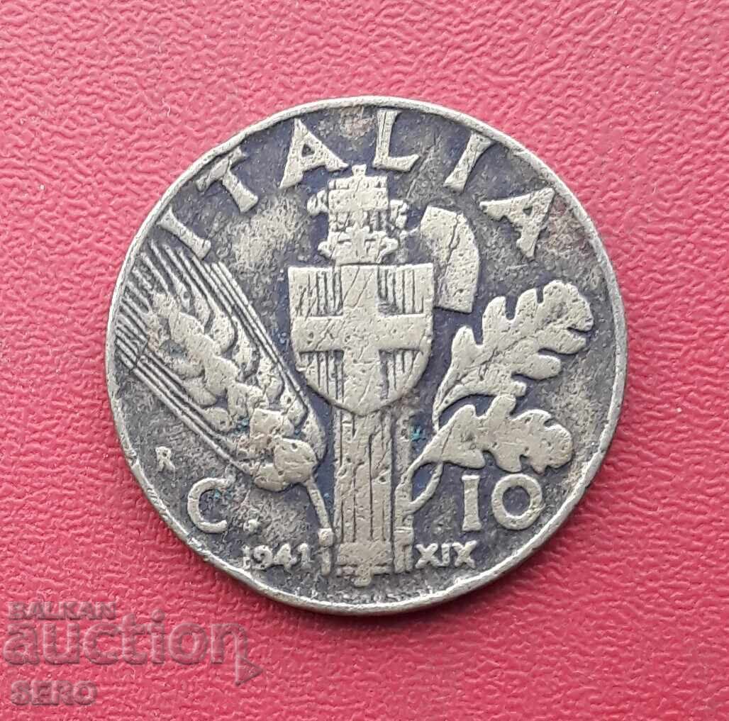 Ιταλία-10 λεπτά 1941/έτος 19/