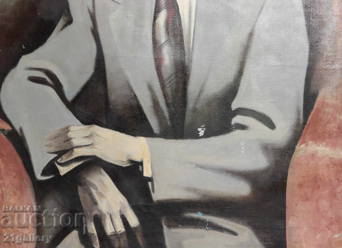 Tsvetan Panchovski (1954 - 1999) portrait of Gen. Tsvyatko Barov - 7