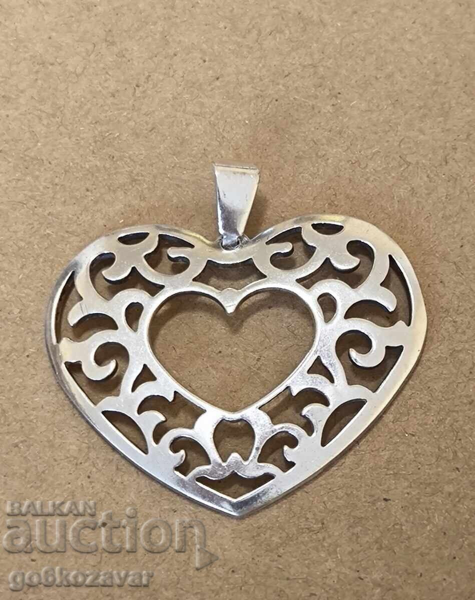 Large silver heart pendant 925! Large silver heart pendant 925!