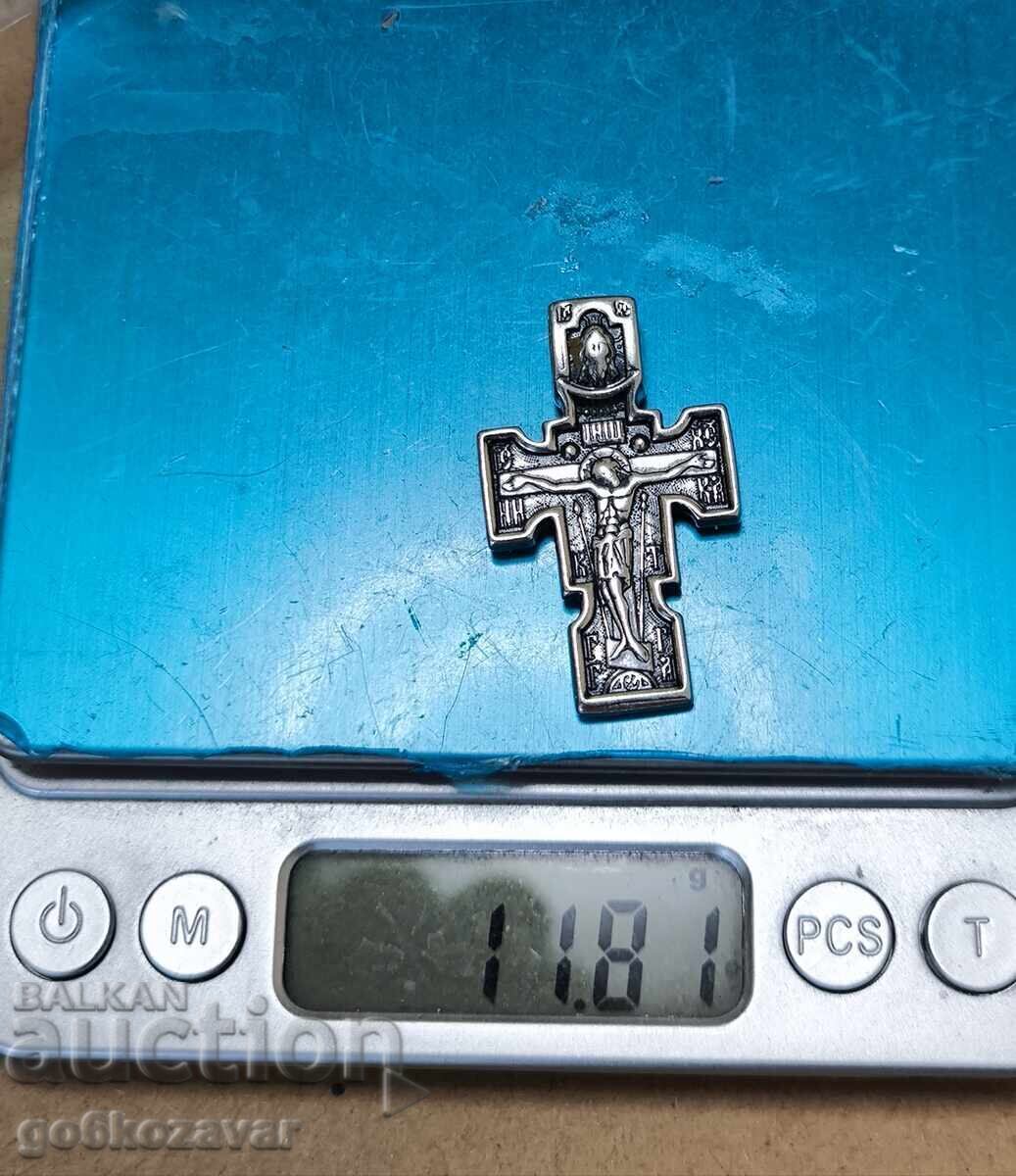 Cruce „Răstignire și Arhanghelul Mihail” Argint 950 ! Superbă ! - 6 Cruce „Răstignire și Arhanghelul Mihail” Argint 950 ! Superbă ! - 6
