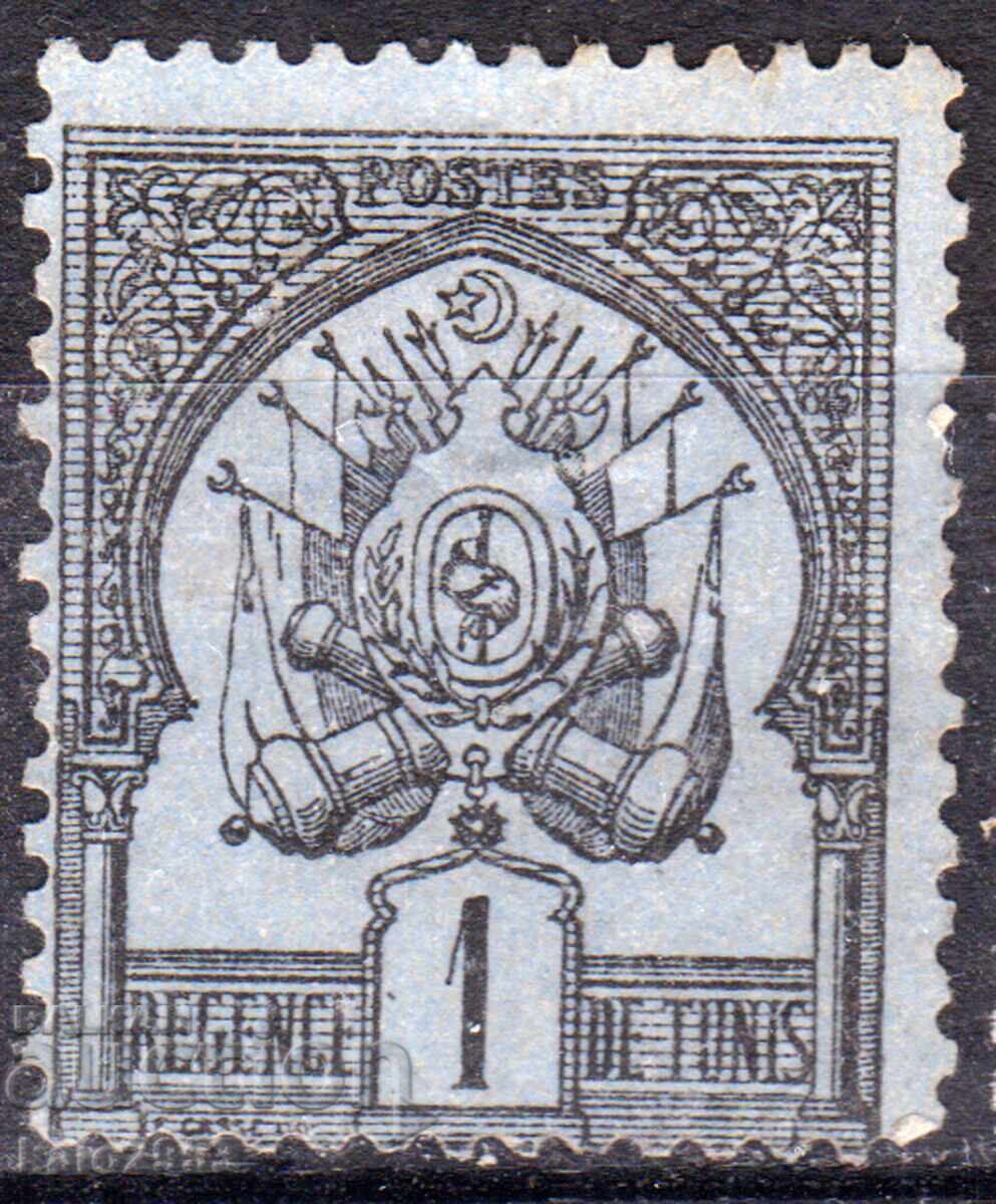 Тунис/протекторат-1888-Редовна-Герб на протектората,MLH