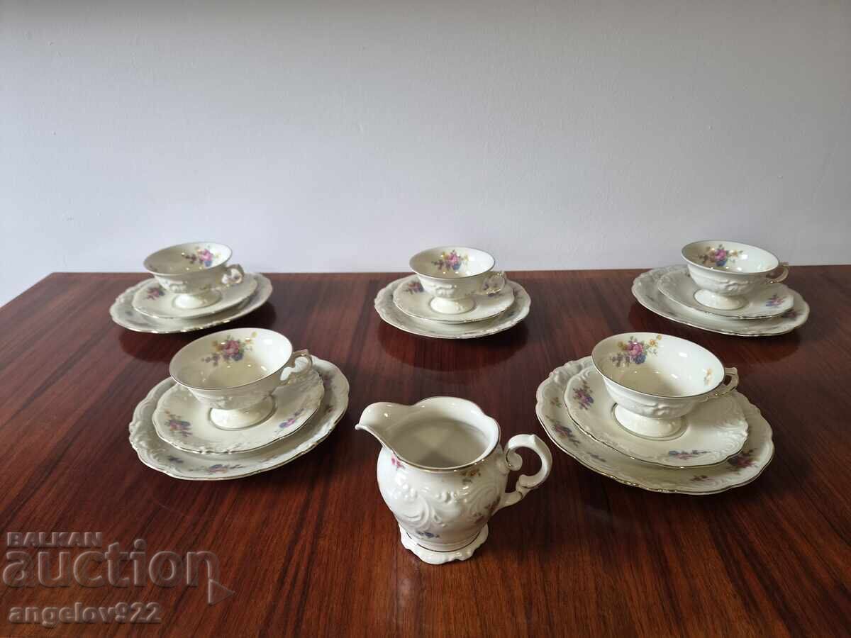 German KPM porcelain coffee set