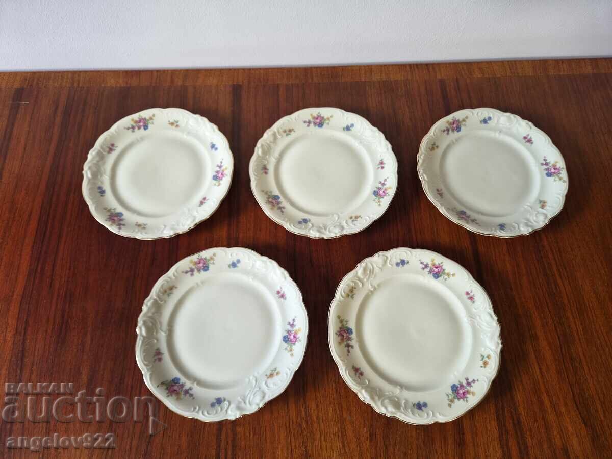 Auction German KPM porcelain dessert plates Auction German KPM porcelain dessert plates