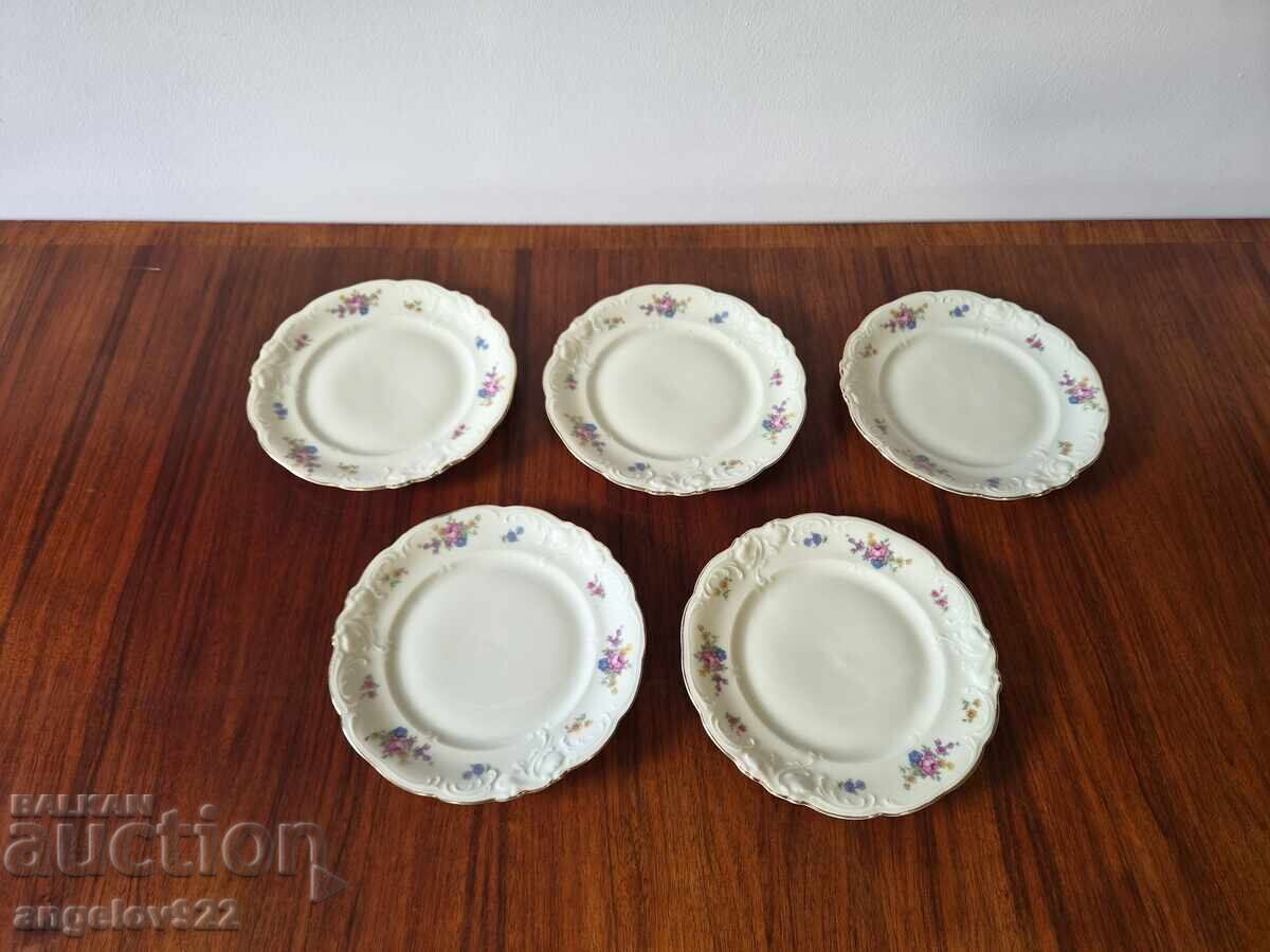 German KPM porcelain dessert plates German KPM porcelain dessert plates