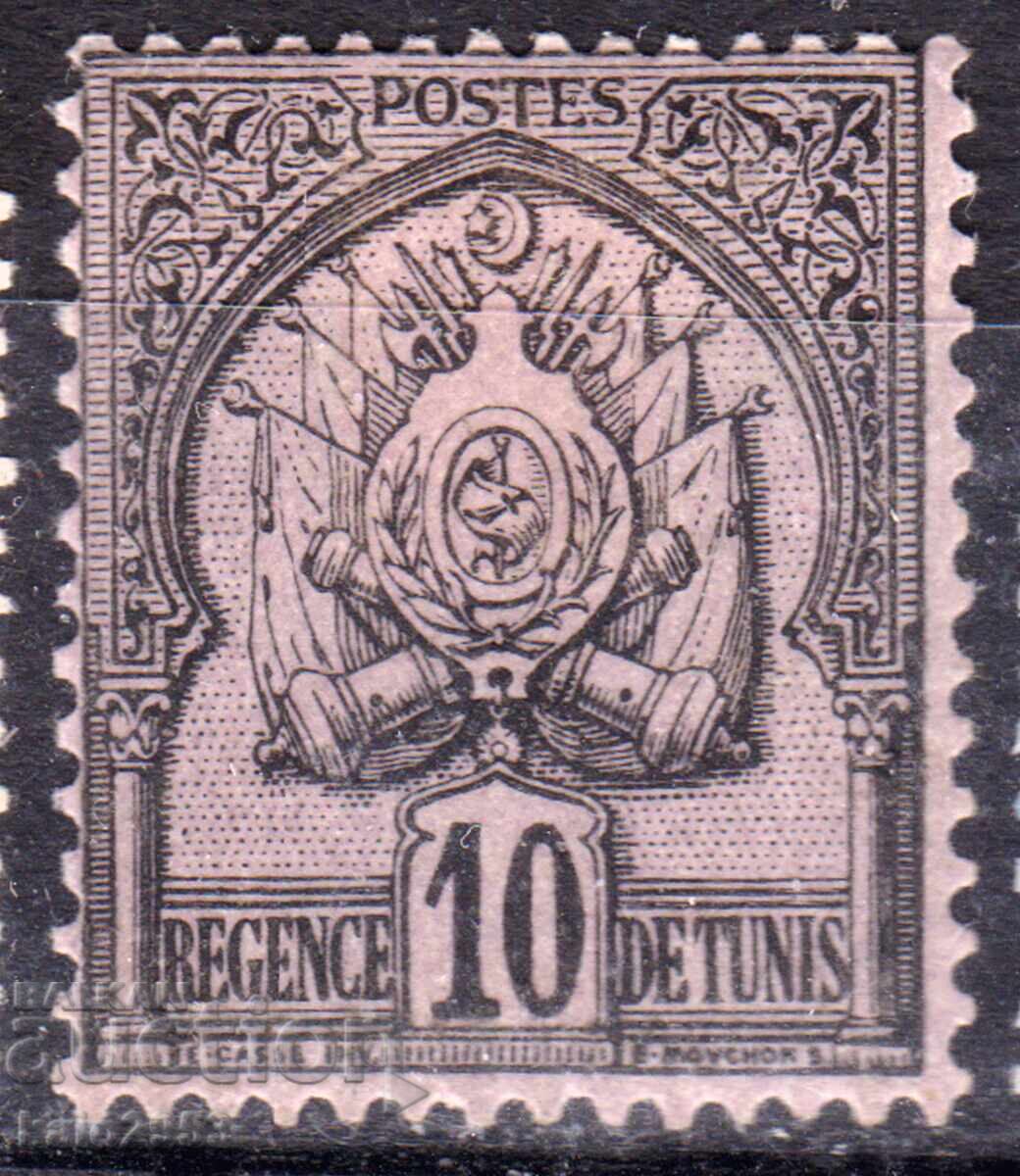 Tunisia/Protectorate-1893-Regular-Coat of Arms-face value, MLH Tunisia/Protectorate-1893-Regular-Coat of Arms-face value, MLH