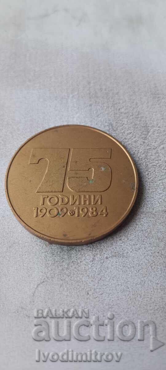 Плакет 75 год. Българска федерация по футбол БФФ 1909 - 1984 с цена € 4.43 | 8.66 лв.
