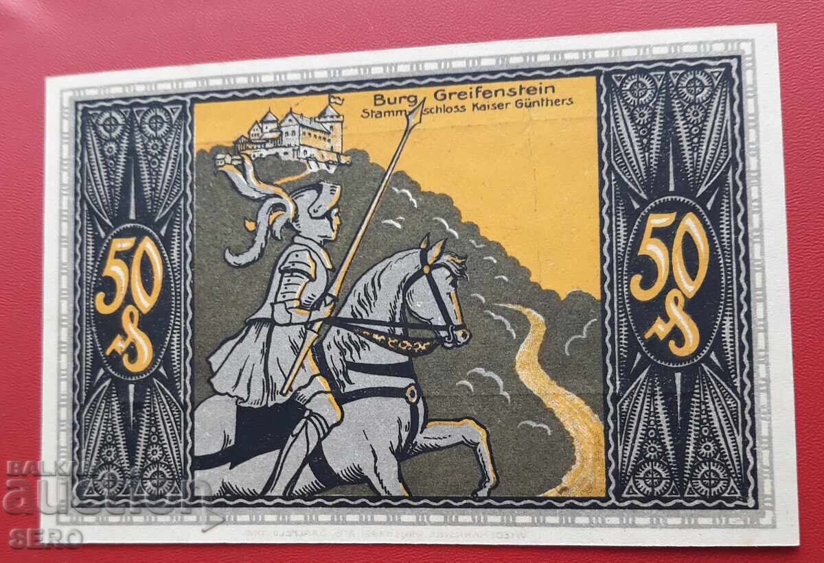 Банкнота-Германия-Тюрингия-Бад Бланкенбург-50 пфенига 1921 с цена € 1.01 | 1.98 лв.