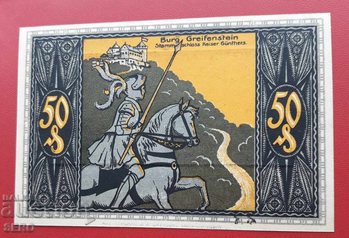 Банкнота-Германия-Тюрингия-Бад Бланкенбург-50 пфенига 1921 с цена € 1.01 | 1.98 лв.