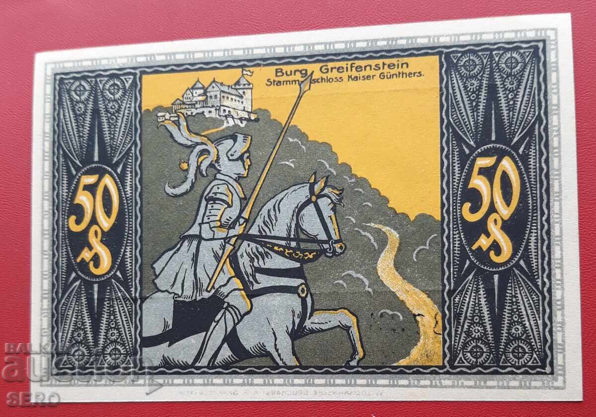 Банкнота-Германия-Тюрингия-Бад Бланкенбург-50 пфенига 1921 с цена € 1.01 | 1.98 лв.