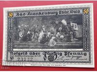 Банкнота-Германия-Тюрингия-Бад Бланкенбург-50 пфенига 1921