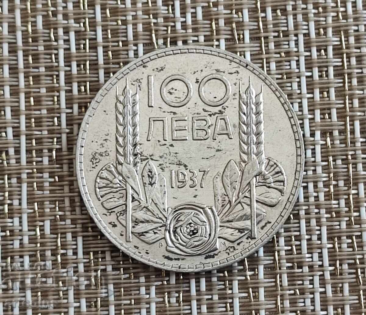 100 LEVA 1937 BORIS III