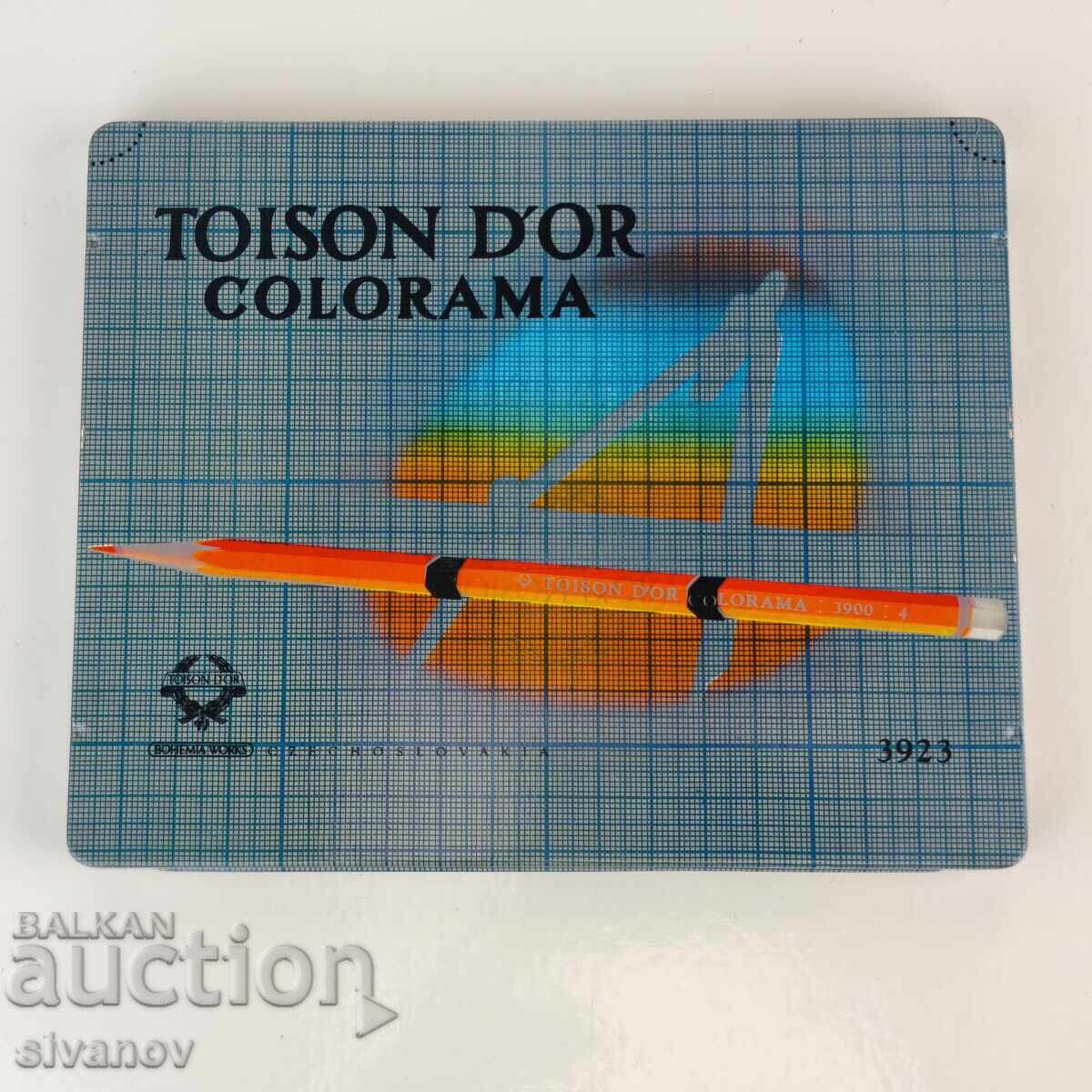 Vintage Toison d'Or Colorama colored pencil set Czech #6401