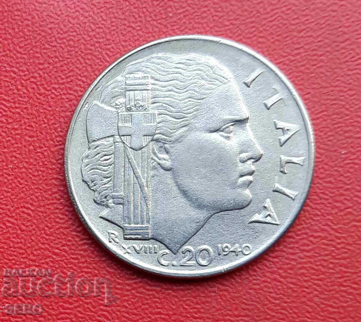 Italia - 20 cenți 1940/anul XVIII