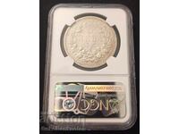 5 leva 1892 KB Bulgaria Ferdinand I NGC AU