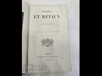 Carte franceză veche din 1871 "Pietre și metale" (Pierres et métaux)