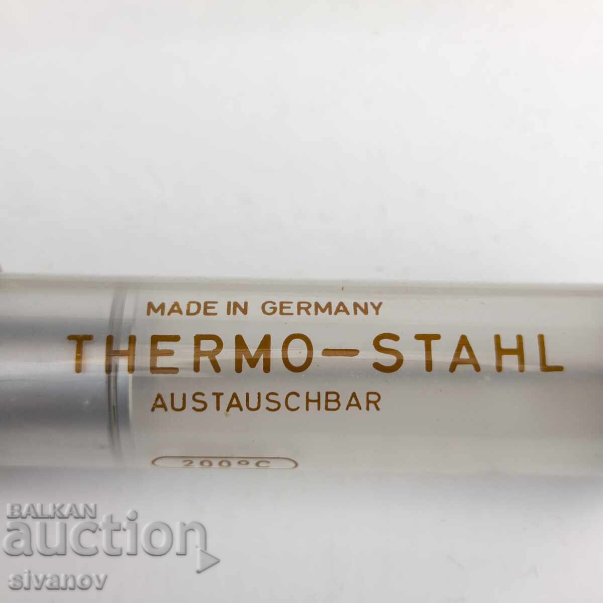 Стара стъклена спринцовка Injecta Steinach Thermo-Stahl#6405 - 6