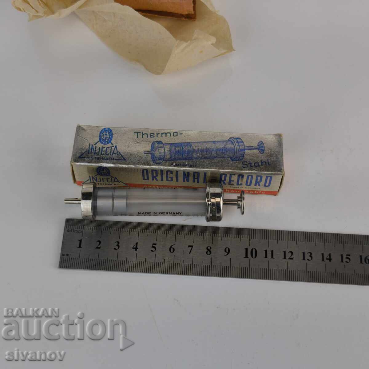 Ρετρό γυάλινη σύριγγα INJECTA Steinach Original-Rec#6406 - 7