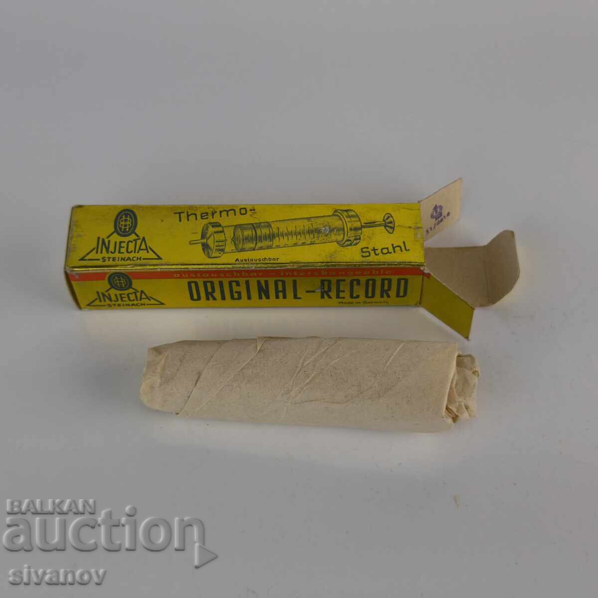 Ρετρό ιατρική σύριγγα INJECTA STEINACH 5ml - Γυάλινη με τιμή € 9.99 | 19.54 BGN