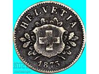 Switzerland 10 rappen 1873
