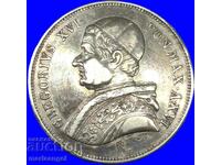 50 baiochi 1846 Vatican* Roma Grigore al XVI-lea (1831-1846) RAR