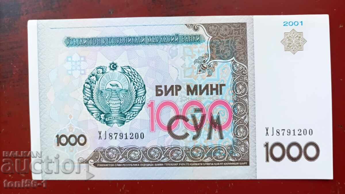 Uzbekistan 1000 som 2021 UNC