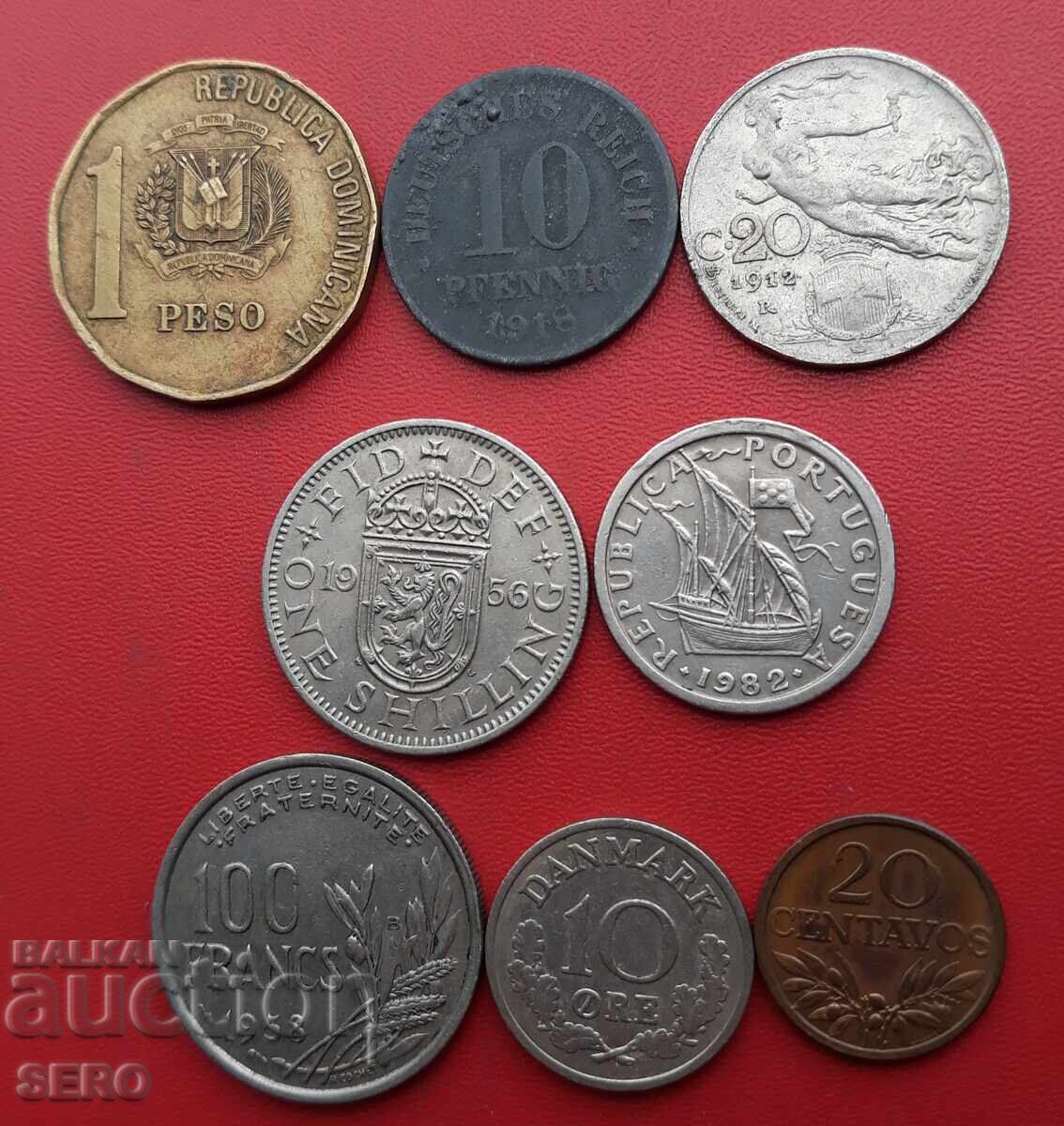 Смесен лот от 8 монети