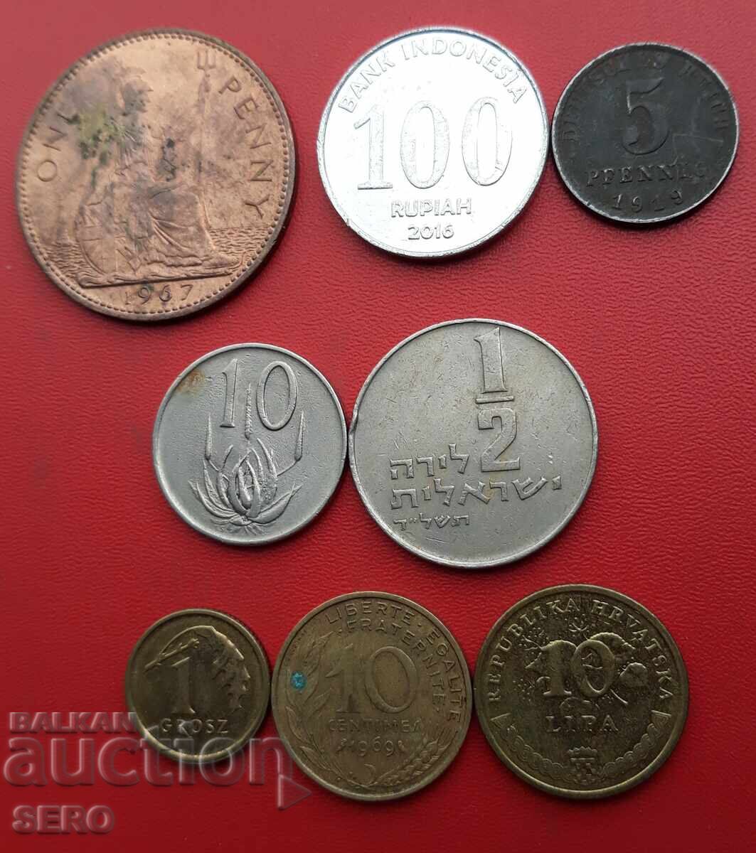 Смесен лот от 8 монети