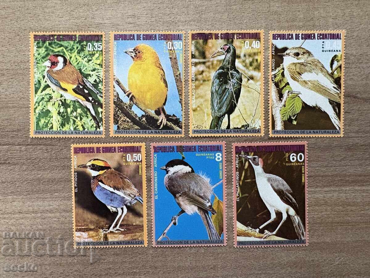 Guineea Ecuatorială - Păsări africane (1976) MNH