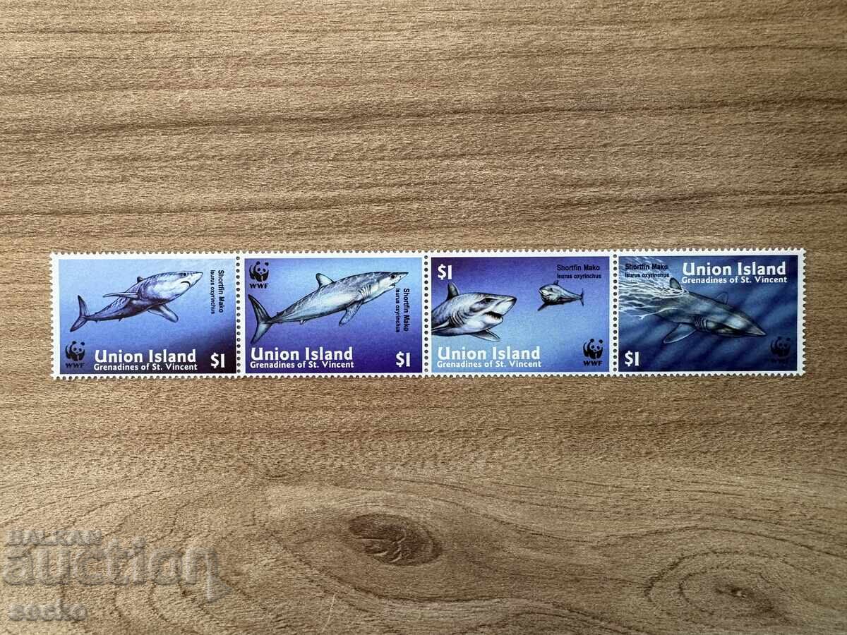 Union Island - Mako Shark (2002) MNH