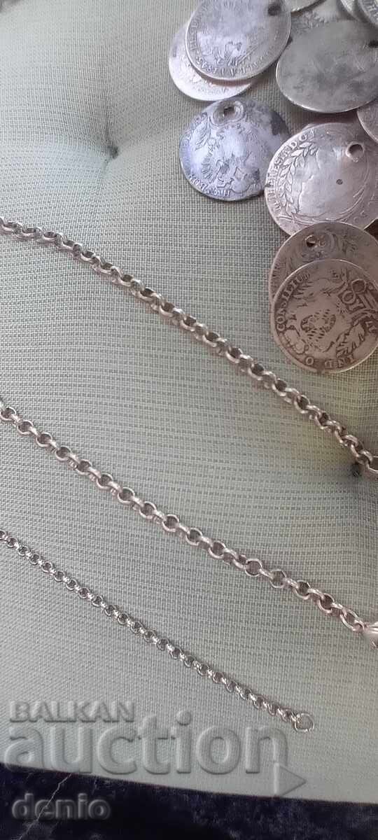 Delivery of Collection of 53 silver kreuzers and 3 necklaces
