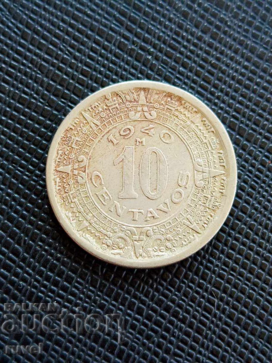 Мексико 10 сентаво, 1940 г. Мексико 10 сентаво, 1940 г.