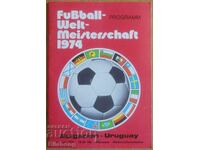 Football program Bulgaria-Uruguay, World Cup 1974