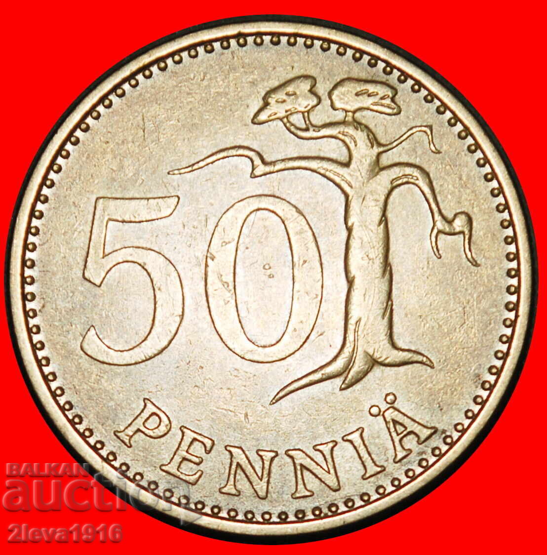 Ⰺ PIN (1963-1990): FINLANDA ★ 50 PENCE 1978K!