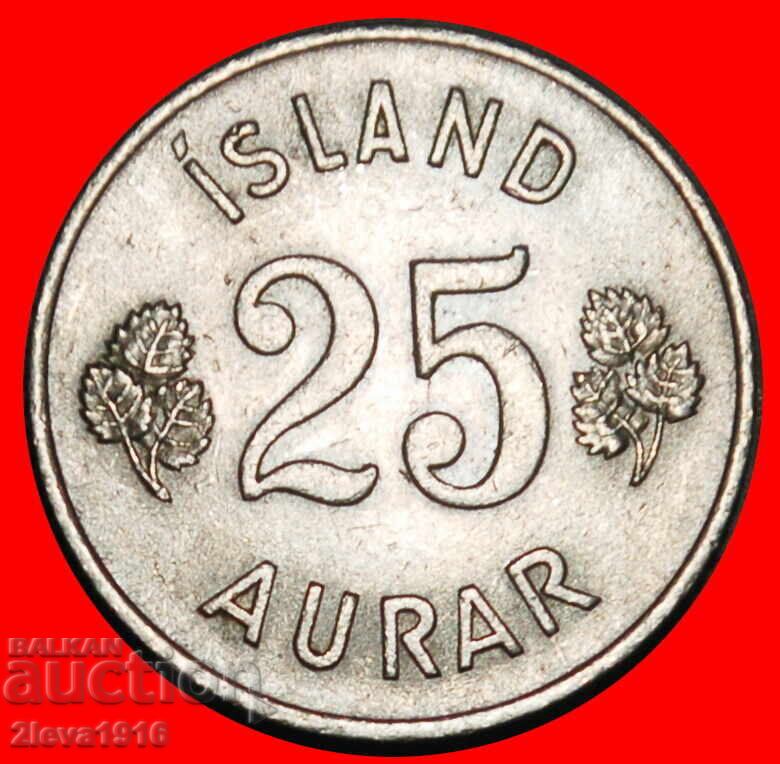 Ⰺ GREAT BRITAIN BIRCH (1946-1967): ICELAND ★ 25 ORE 1959! Ⰺ GREAT BRITAIN BIRCH (1946-1967): ICELAND ★ 25 ORE 1959!