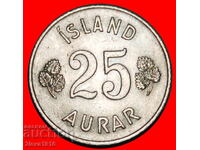 Ⰺ GREAT BRITAIN BIRCH (1946-1967): ICELAND ★ 25 ORE 1959!