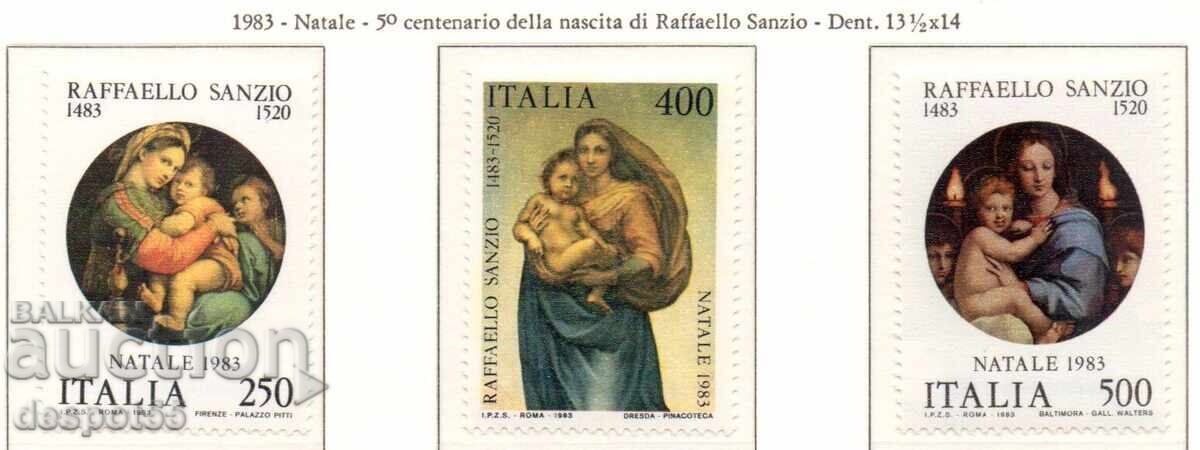 1983. Italia. Mărci poștale de Crăciun - Picturi de Rafael