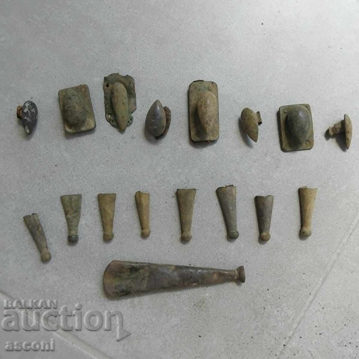 Παρτίδα χάλκινων εξαρτημάτων για θήκη ΡΤOV